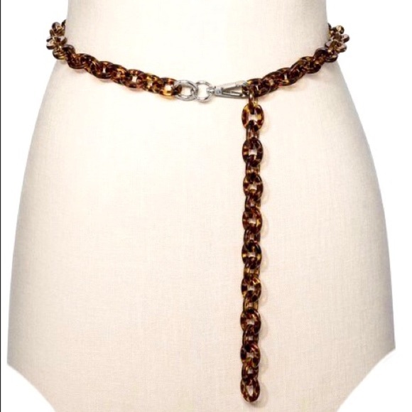 Faux tortoiseshell lucite link belt size S, NWT - Picture 2 of 3